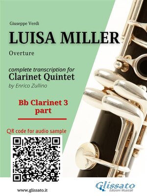 cover image of Bb Clarinet 3 part of "Luisa Miller" for Clarinet Quintet
